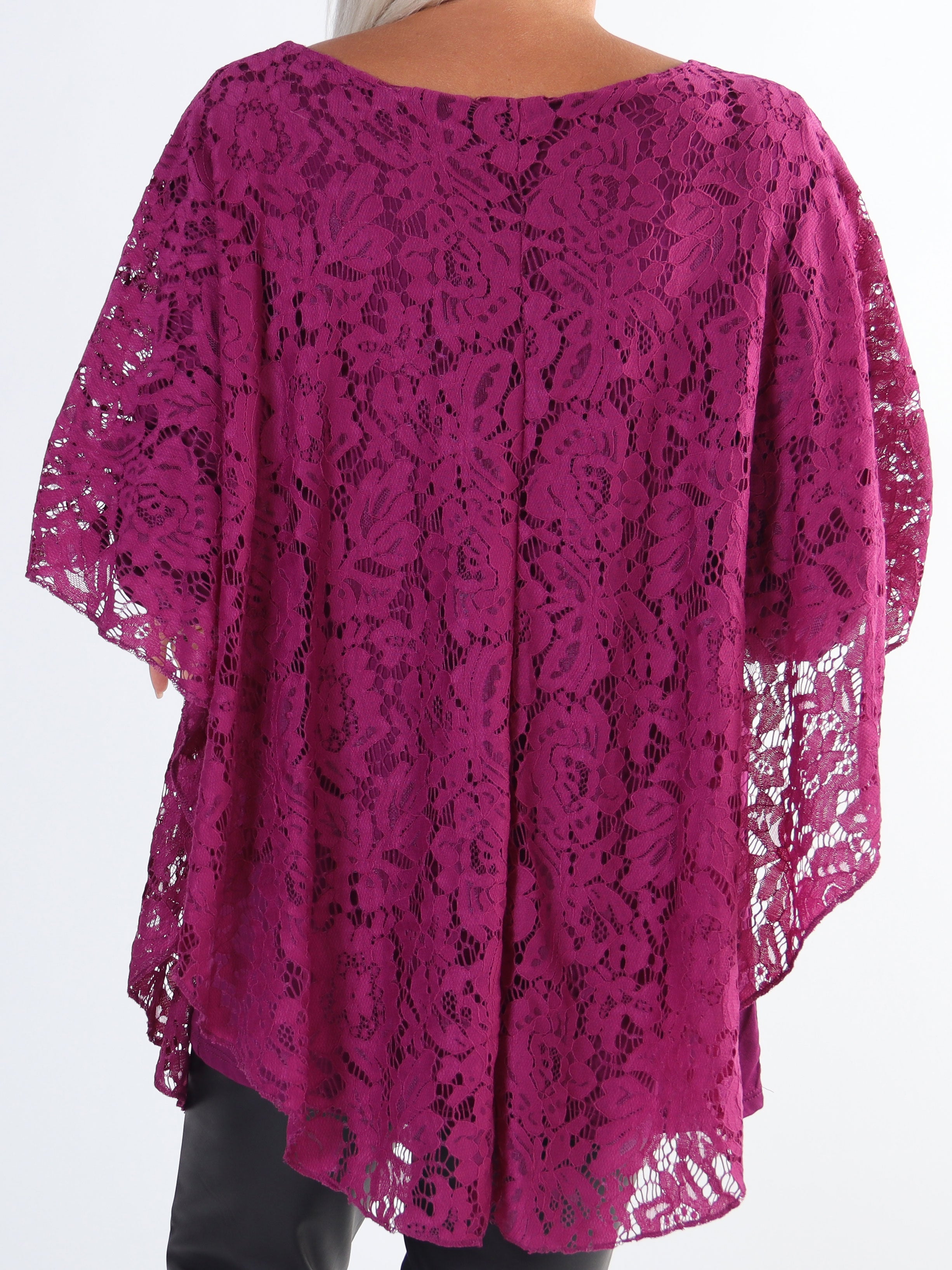 Kenya Lace Shirt - Plus size tunika med spetslager